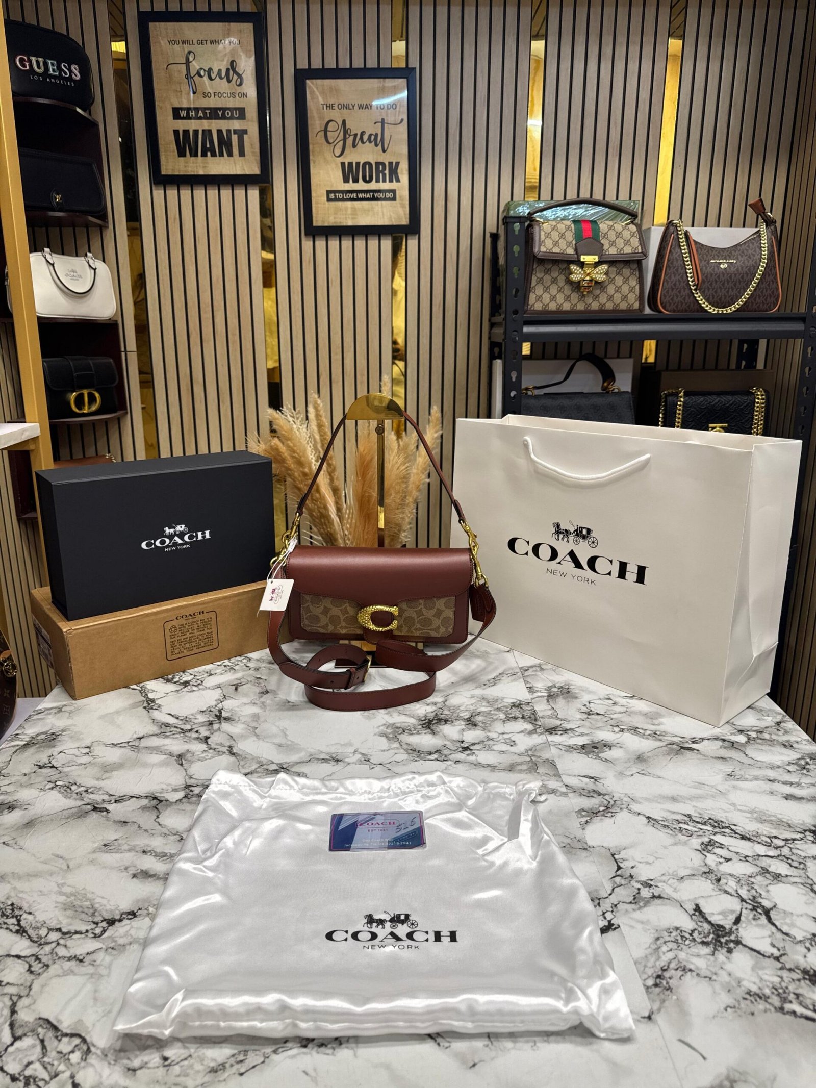 COACH TABBY PREMIUM QUALITY WITH DOUBLE BOX PACKING AND CARRY BAG