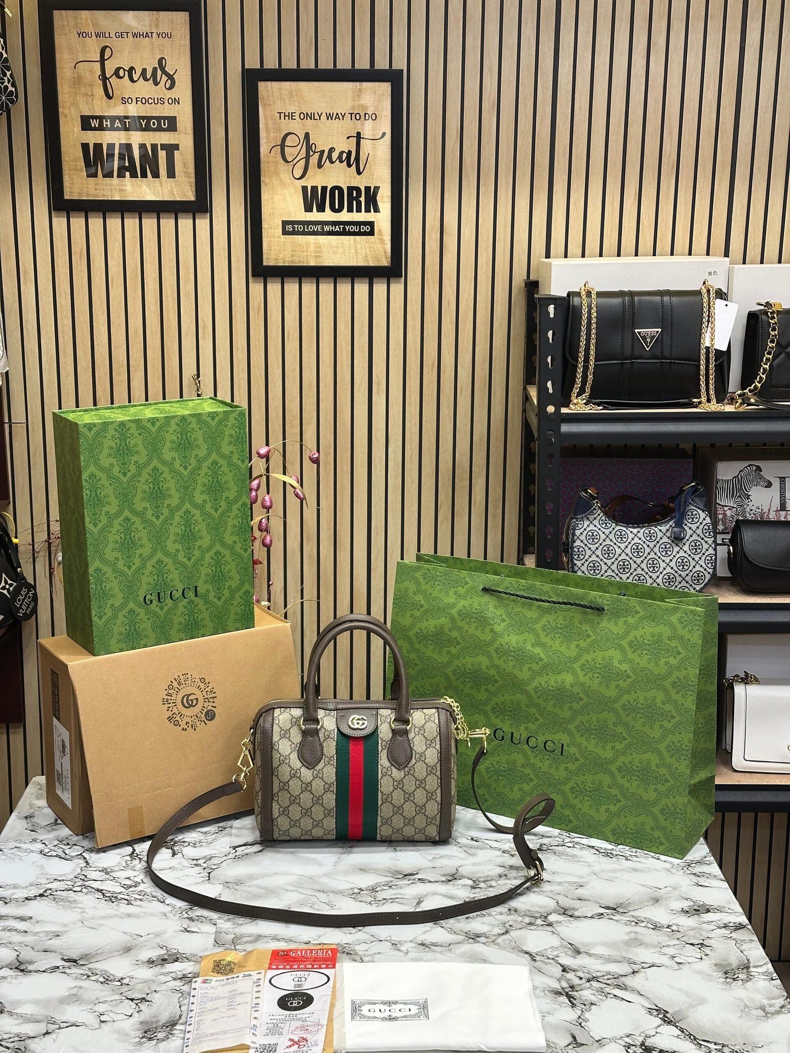 GUCCI OPHIDIA SPEEDY HAND BAG