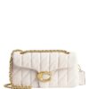 Coach Soft Chalk Tabby 26 Quilted Medium Leather Shoulder Bag