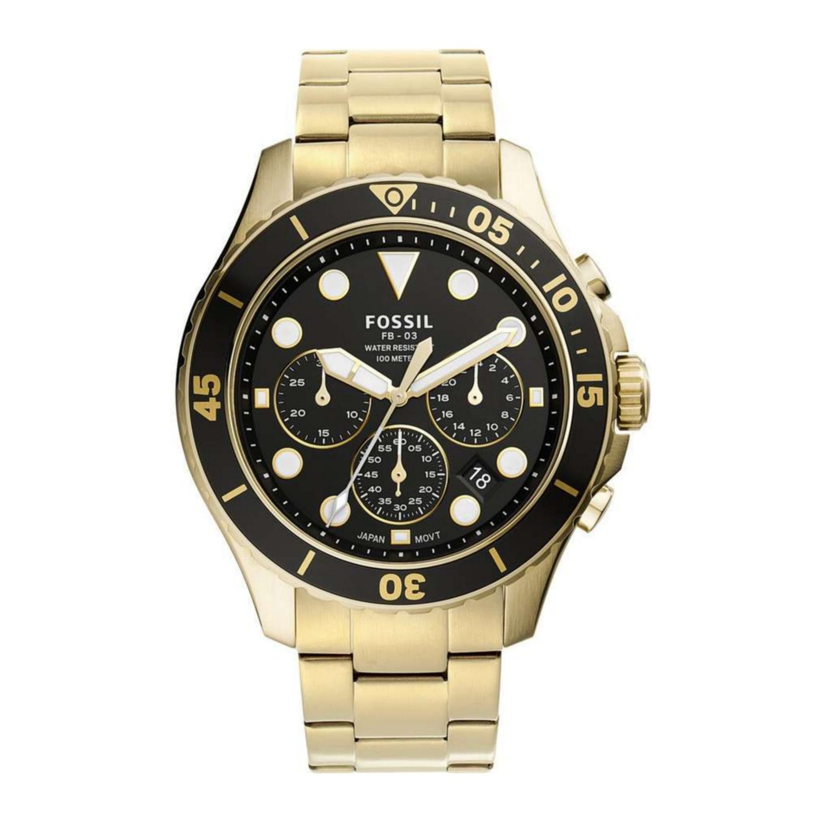 Fossil Fb 03 Gold Metal Watch